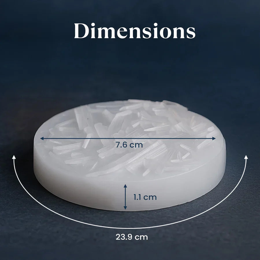 Dhan Yog Bracelet with Raw Selenite Plate